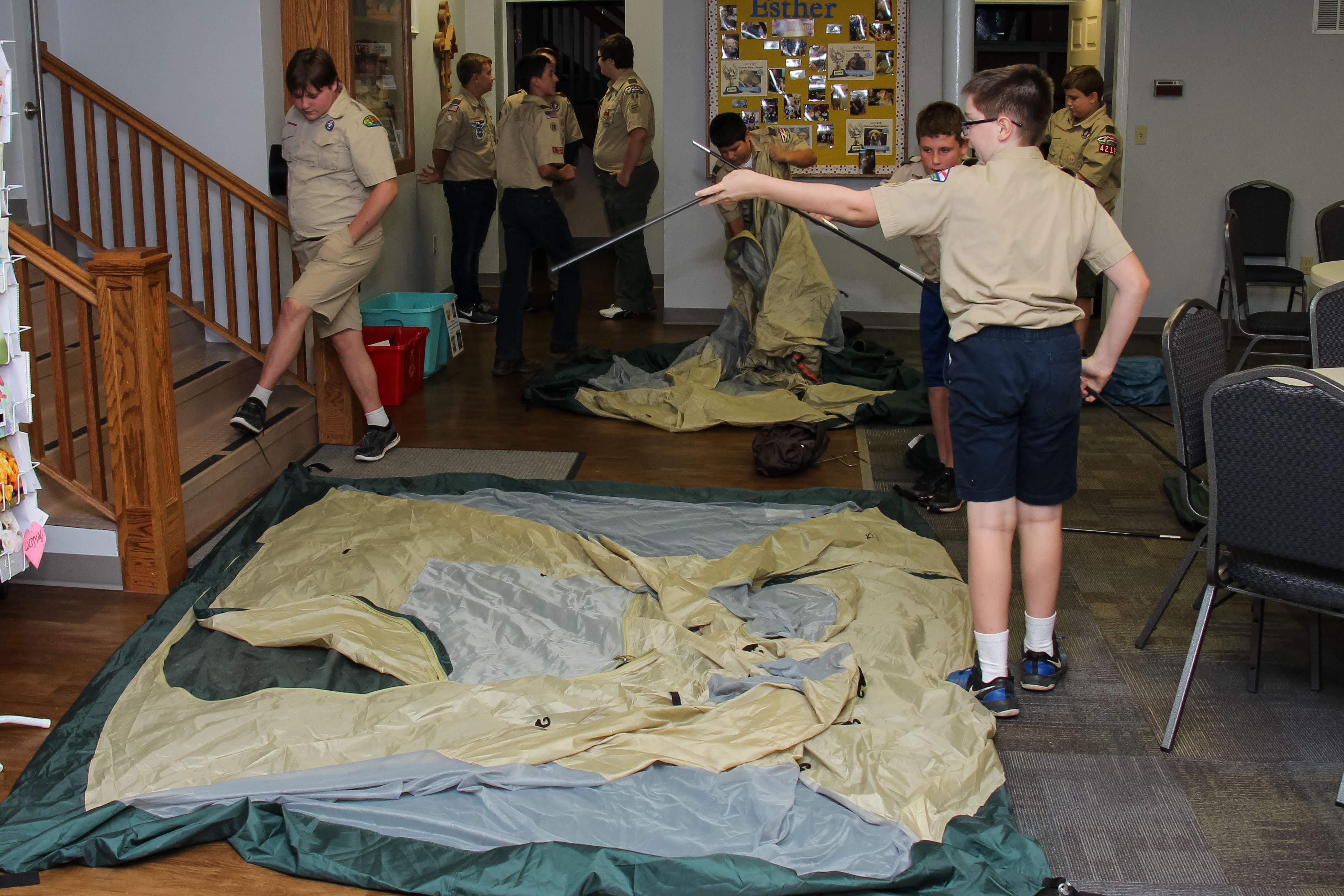 troop meeting tent practice 1