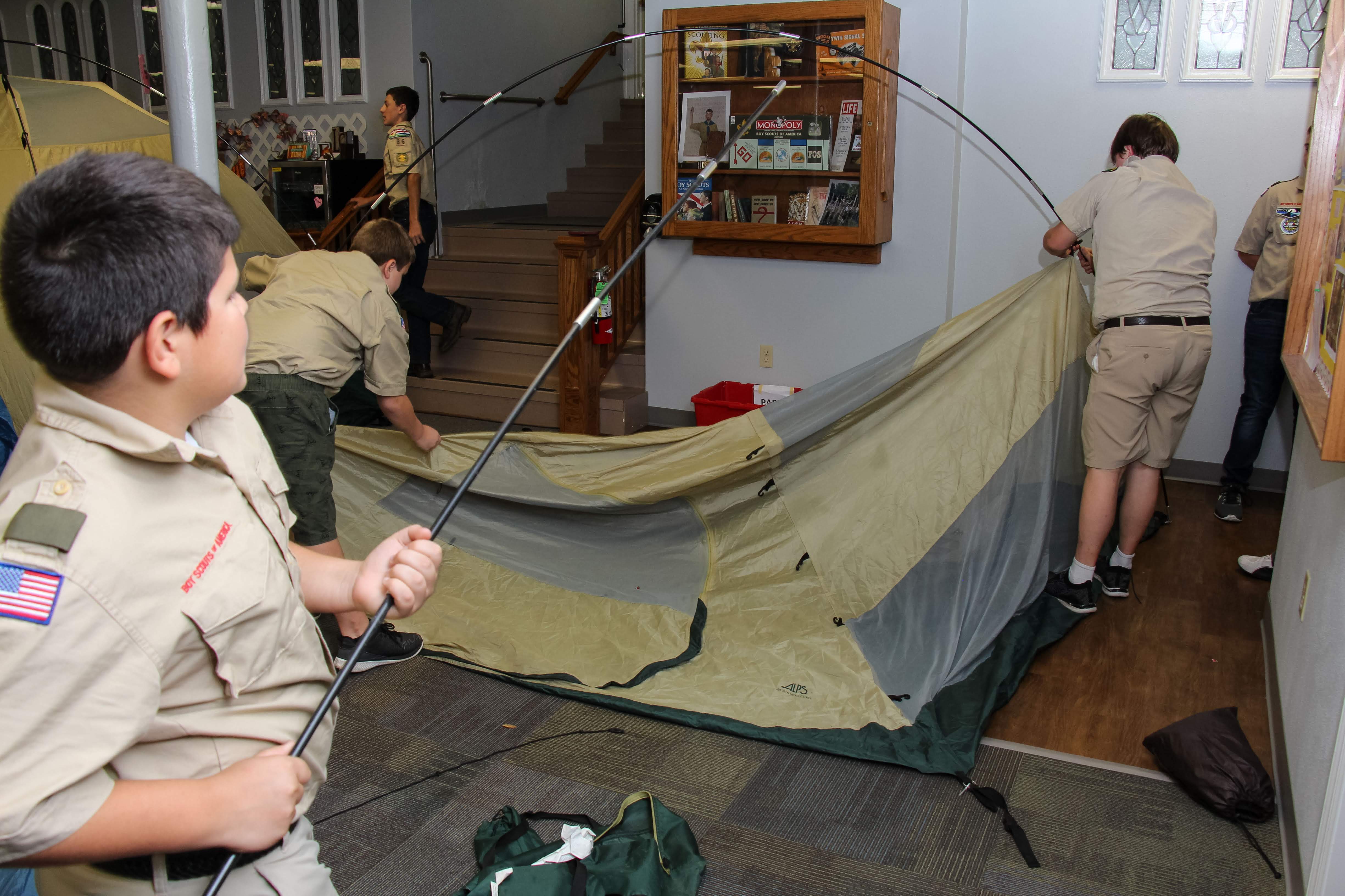 troop meeting tent practice 3
