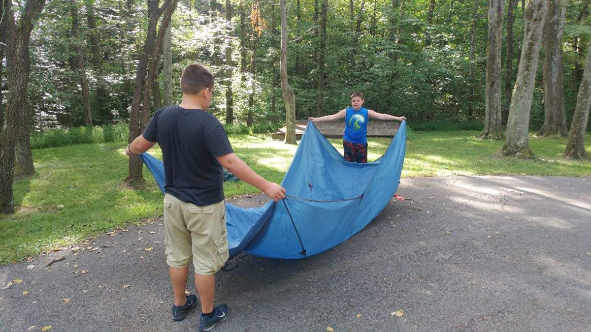 Our Scouts are responsible for setting up and tearing down their own tents.