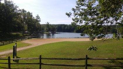 Lake view at Lincoln State Park - Troop 1086