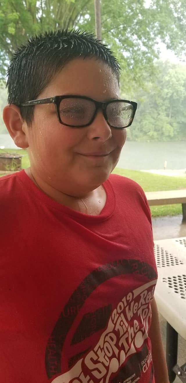 He got a little wet while fishing