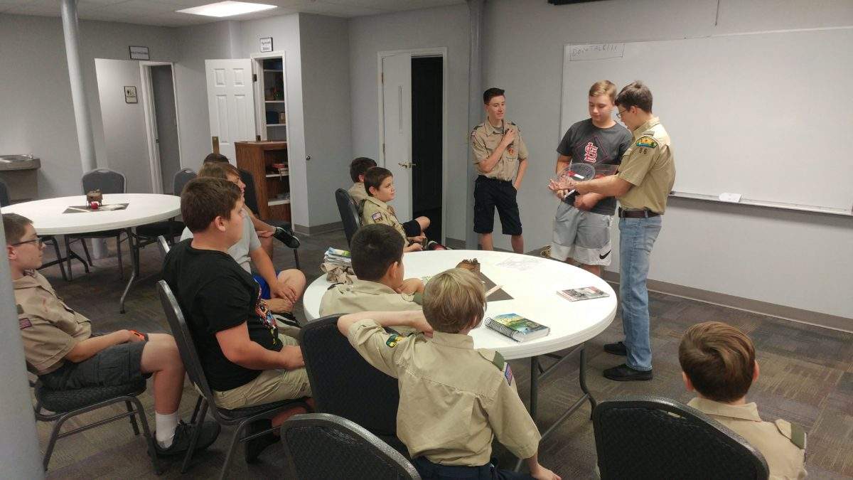 An orienteering review led by a few of our Scouts - Troop 1086
