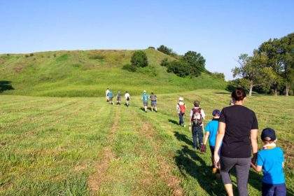 Hiking at Cahokia Mounds