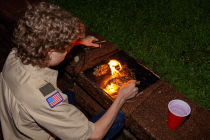 troop 86 fire building night